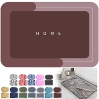 Tapis de douche moderne en microfibre douce, absorbant, écologique, séchage rapide, antidérapant, 16x20