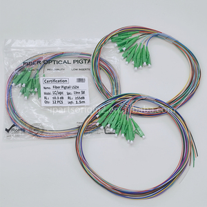 Cable de Fibra Óptica LC/APC Monomodo de 1.5m LSZH con 12 Colores, G.652D, para Interiores, Paquete de 12 Unidades, Compatible con OEM, para Empalme de Fibra - Product Image 1