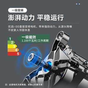 Lave-linge intelligent Meipont 60C anti-acariens avec écran couleur, grande capacité, ultra-fin, en acier inoxydable - Product Image 3