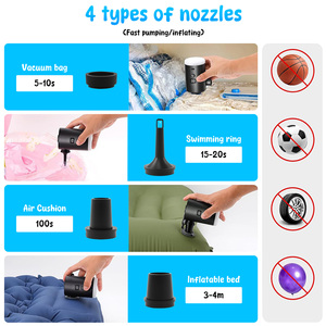 ปั๊มลมไร้สายแบบพกพา ปั๊มลมขนาดเล็กสำหรับใช้งานกลางแจ้ง พร้อมหน้าจอแสดงผลดิจิตอลและไฟ LED สำหรับตั้งแคมป์ ถุงสูญญากาศ และเบาะลม รุ่นใหม่ - Product Image 5