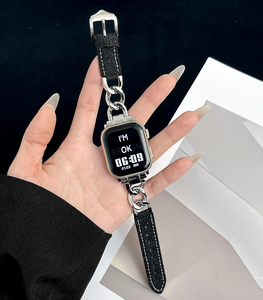 Nouveauté <span class=keywords><strong>Bracelet</strong></span> de montre en toile et chaîne en métal inoxydable Série <span class=keywords><strong>fantaisie</strong></span> pour femmes 10 11 46 mm Bracelets pour <span class=keywords><strong>Apple</strong></span> <span class=keywords><strong>Watch</strong></span> - Product Image 1