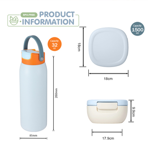 5 Compartments Lunch Box with BPA-Free <strong>Plastic</strong> <strong>Lid</strong> 1500ml Food <strong>Container</strong> and Bottle Gift Set for Multi-Use Storage Solution - Product Image 4