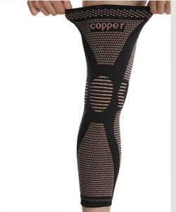 Compresión <span class=keywords><strong>de</strong></span> nylon elástico Baloncesto Pierna larga Mangas Alivio del dolor Fibra <span class=keywords><strong>de</strong></span> cobre <span class=keywords><strong>Rodillera</strong></span> <span class=keywords><strong>de</strong></span> pierna completa para Mujeres Hombres - Product Image 1