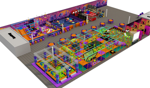 Chuyên Nghiệp Thiết Kế Hiện Đại Lớn Bóng Hồ Bơi Trượt Trẻ Em Chơi Khu Vực Thiết Bị Trẻ Em Của Sân Chơi Trong Nhà - Product Image 3
