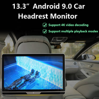 Moniteur de voiture 13,3 pouces en gros, divertissement pour passagers, siège arrière, TV Android, moniteur d'appui-tête de siège arrière, écran tactile MVP