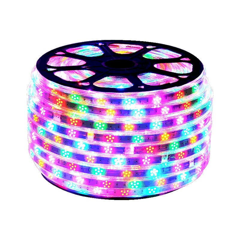 110V 220V Luces LED luar ruangan fleksibel 5050 SMD 10m 50m 100m tahan air RGB Led Strip/Led lampu Strip