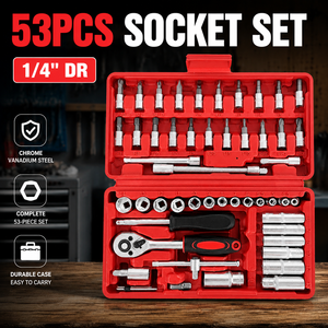 53 Pièces d'Outils de Réparation Automobile, Ensemble de Clés à Cliquet, Boîtier OEM Portable Multifonctionnel en Plastique et Acier - Product Image 2