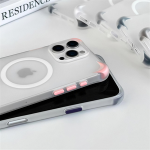 Coque antichoc en acrylique pour 14 Plus/Pro, protection d'angle de 2 mm, protections de couleur amovibles, anneau magnétique sans fil - Product Image 4