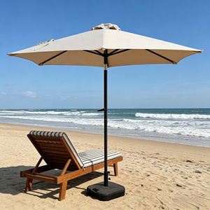 <span class=keywords><strong>Sombrilla</strong></span> Moderna Impermeable para Patio Exterior de 2.3m, Estructura de Hierro Beige Perla, Apertura con Manivela, Inclinación de Aluminio, para <span class=keywords><strong>Terraza</strong></span>, Jardín - Product Image 2