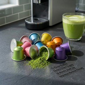 Caja de Muestras de Cápsulas de Matcha, Cápsulas de Té Verde Compatibles con Nespresso, Dolce Gusto y Keurig, Paquete de Prueba Individual, Suministro al por Mayor - Product Image 1