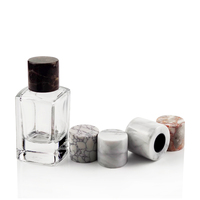 Bouchon de flacon de parfum en pierre de marbre naturelle de luxe de haute qualité, pierre de jade, cylindre carré rond, bouchon de parfum en marbre