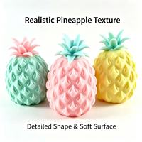 Jouet à pincer en PU en forme de fruit ananas, anti-stress et relaxant, avec billes sonores et effet musical, pour garçons et filles de 14 ans et plus