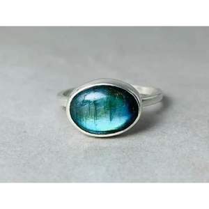 925ดีไซเนอร์แหวนเงินสเตอร์ลิงเครื่องประดับเงินอัญมณีสีฟ้าสไตล์ลาบราดอไรต์น่ารักแบบมีระดับขายส่งตัวเลือก - Product Image 2