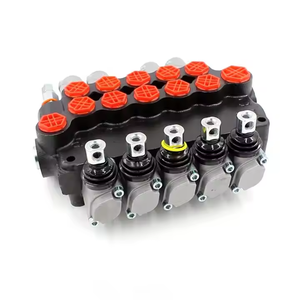 Válvula Direccional Monobloque Manual de 5 Vías P80-G34-G12-2OT-YW-2OT |   Fabricante de Válvulas Hidráulicas de 80L/min y 315 bar - Product Image 1