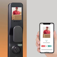 Serrures de porte intelligentes 3D à combinaison de reconnaissance faciale avec poignée Tuya Digital Fingerprint Smart Door Locks