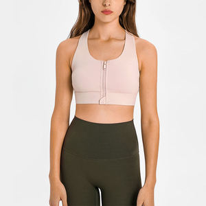 DW165 Soutien-gorge <span class=keywords><strong>de</strong></span> <span class=keywords><strong>sport</strong></span> à fermeture éclair avant pour femmes, soutien-gorge <span class=keywords><strong>de</strong></span> yoga d'entraînement à impact élevé, dos nageur avec soutien-gorge rembourré amovible, vêtements <span class=keywords><strong>de</strong></span> <span class=keywords><strong>sport</strong></span> - Product Image 5