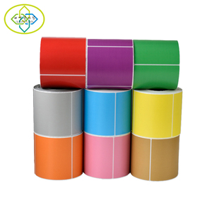 Bunte Rechteckige Selbstklebende Wasserfeste Umweltfreundliche Thermoetiketten Bedruckbare Klebeetiketten-Rolle - Product Image 2