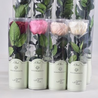 HFloral Saint Valentin Cadeau Fleur Éternelle Rose Préservée Avec Tige Vraie Fleur Préservée Roses d'Austin Pour Fleuriste