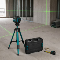 Niveau laser à faisceau croisé vert avec trépied pour l'alignement des cadres de porte et des menuiseries sur site