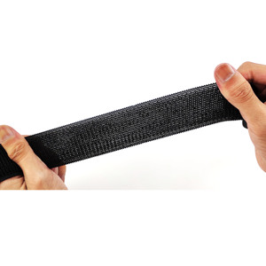DANSKY Nylon Schwarzes Ungebürstetes Elastisches Klettverschlussband Ungebürsteter Nylon-Verschluss Ungebürstete Elastische Schlaufe - Product Image 5