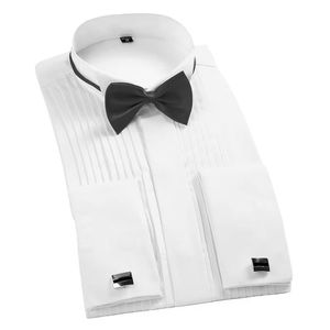 TS2118 camicie uomo Xxxxl 2025 <span class=keywords><strong>sposo</strong></span> matrimonio con collo lungo a manica lunga camicie bianche per gli uomini formale abito da spettacolo frac - Product Image 1