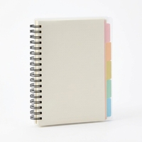 Carnet à spirales A5 avec couverture en PP, logo personnalisé, 5 intercalaires colorés, journal transparent givré de qualité supérieure, carnet à spirales Wire-O