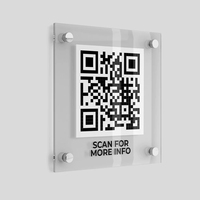 Bloc d'affichage en acrylique personnalisé, impression découpée au Laser, poli, Transparent, solide, Code QR, Logo