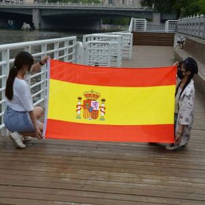 ธงสเปนคุณภาพสูงราคาถูก ขนาด 3x5 ฟุต 90x150 ซม. ขนาดสั่งทำได้ ธงชาติทั่วโลก - Product Image 3