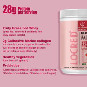 Proteína de Suero de Leche de Pastoreo con Alto Contenido de Proteínas (28g), con Colágeno Marino, Probióticos y Vegetales, <span class=keywords><strong>Sabor</strong></span> a Pastel de Fresa, Venta al Por Mayor OEM - Product Image 4