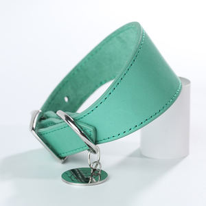 Collar de Perro de Cuero Genuino de Lujo al por Mayor, Cierre de Hebilla <span class=keywords><strong>Extra</strong></span> Ancho y Afilado, para Todas las Temporadas, Galgo, Whippet - Product Image 3