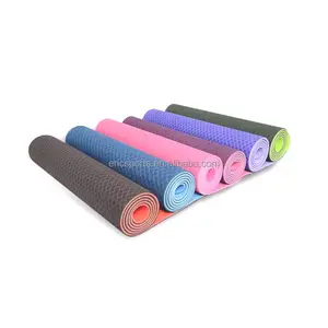Toptan satış için dayanıklı özel baskı renkli katlanır Mat egzersiz Yoga paspaslar