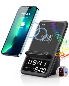 2024ชาร์จไร้สายแบบ4 in 1พร้อมลำโพงบลูทูธที่วางโทรศัพท์นาฬิกาปลุกลำโพงเพลงพร้อมไมค์ไร้สาย - Product Image 3