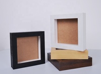 Cadre de présentation en bois naturel 6x6 8x8 9x9 pouces 3 cm de profondeur avec verre