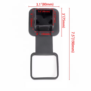 Araba girişi kapak kanca toz fiş kare ağız koruyucu kapak için 2 inç alıcıları çekme Hitch kauçuk kapakları - Product Image 2