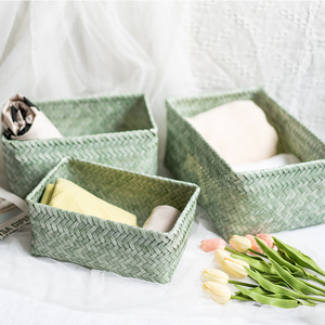 Colorful Handmade PP Straw <strong>Basket</strong> Durable PE Woven Storage <strong>Baskets</strong> for Home <strong>Laundry</strong> Bathroom Use Rattan <strong>Wicker</strong> Style - Product Image 2