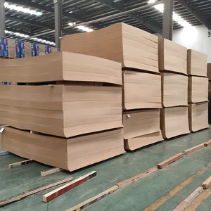 MDF Board Manufacturer Various Sizes Wood Natural Veneer MDF Panel Sheet Plain Raw MDF Board