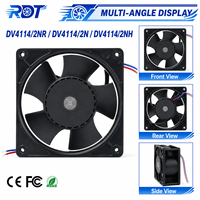 Kipas Pendingin Aksial DV4114/2N DV4114 24V DC Asli 119X119X38Mm 165 CFM 6000RPM Bantalan Bola untuk Pendingin Kabinet Server Inverter