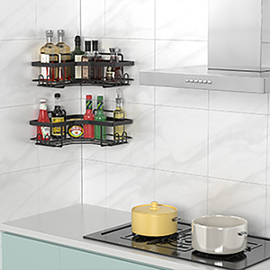 WIREKING-Estantes adhesivos de <span class=keywords><strong>ducha</strong></span> para baño, carrito de <span class=keywords><strong>ducha</strong></span>, 2 juegos, organizador de baño, cesta, estante para <span class=keywords><strong>ducha</strong></span> interior con 5 ganchos - Product Image 5