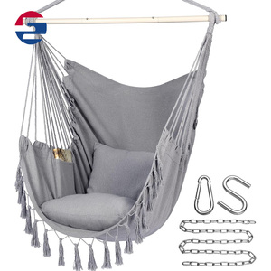 Fauteuil <span class=keywords><strong>suspendu</strong></span> en tissu moderne de qualité, <span class=keywords><strong>hamac</strong></span> simple en macramé pour usage extérieur/intérieur, salon, hôtel, 1 personne - Product Image 3
