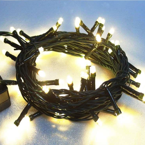 IWhite Outdoor 10m 100 LED Alambre de goma luces de cadena IP65 LUZ DE Navidad Cable de goma Luz de cadena comercial - Product Image 4