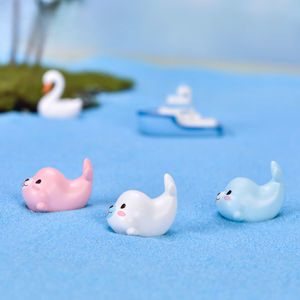 Animal marin Micro <span class=keywords><strong>paysage</strong></span> ornements aquarium accessoires d'aquarium dessin animé mignon sceau licorne bonsaï décoration - Product Image 2