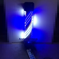 Vente directe usine – Boîte lumineuse LED murale rotative en cuir, design moderne et minimaliste, pour salons de beauté et salons de coiffure
