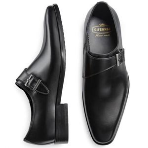 Chaussures habillées pour hommes en cuir de vachette première couche, personnalisées, neuves, à bord ouvert, style britannique, uniforme trois sections - Product Image 5