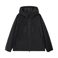 Veste coupe-vent décontractée à capuche pour homme et femme, imperméable, pour la randonnée en montagne, col montant, respirante, coupe-vent, automne