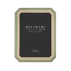 Marco de Fotos Vertical Rectangular Beltrami Plateado, Resistente al Deslustre, con Base de Madera, Hecho en Italia - Product Image 1