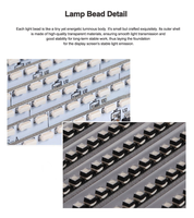 Écran LED transparent holographique haute luminosité pour publicité en bâtiment, intérieur/extérieur