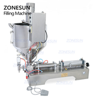 Machine de remplissage et d'emballage semi-automatique ZONESUN à buse unique pour crème, miel, sauce chocolat et pâte, avec chauffage intégré