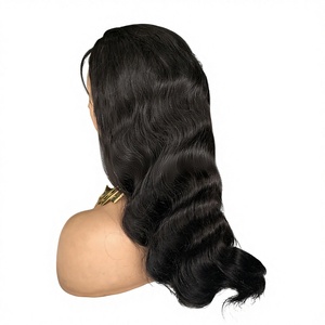 Peluca de Encaje Completo Chunling Premium HD Lace 13x4 con Ondas Suaves, Cabello Humano 100% de Bangladesh, Longitud Media, Color Negro, para Mujeres, Uso Diario, Fiestas y Moda - Product Image 2