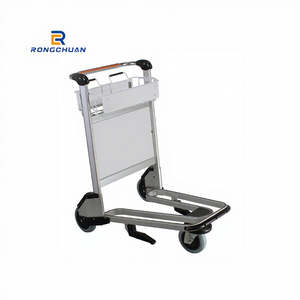 Fabriek Directe Verkoop 3 Wiel Aluminium Bagage Vrachtwagen Platform Luchthaven Bagage <span class=keywords><strong>Trolley</strong></span> Luchtvaartmaatschappij Bagagekarren - Product Image 1