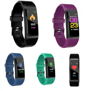 2022 Mode 115 Plus Herzfrequenz messer Smart Armband Armband Sport Fitness Tracker Blutdruck messgerät Smart Watch